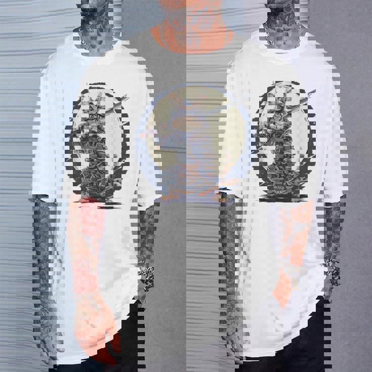 古代忍者猫 日本の子猫 刀猫 サムライキャット Tシャツ 彼への贈り物