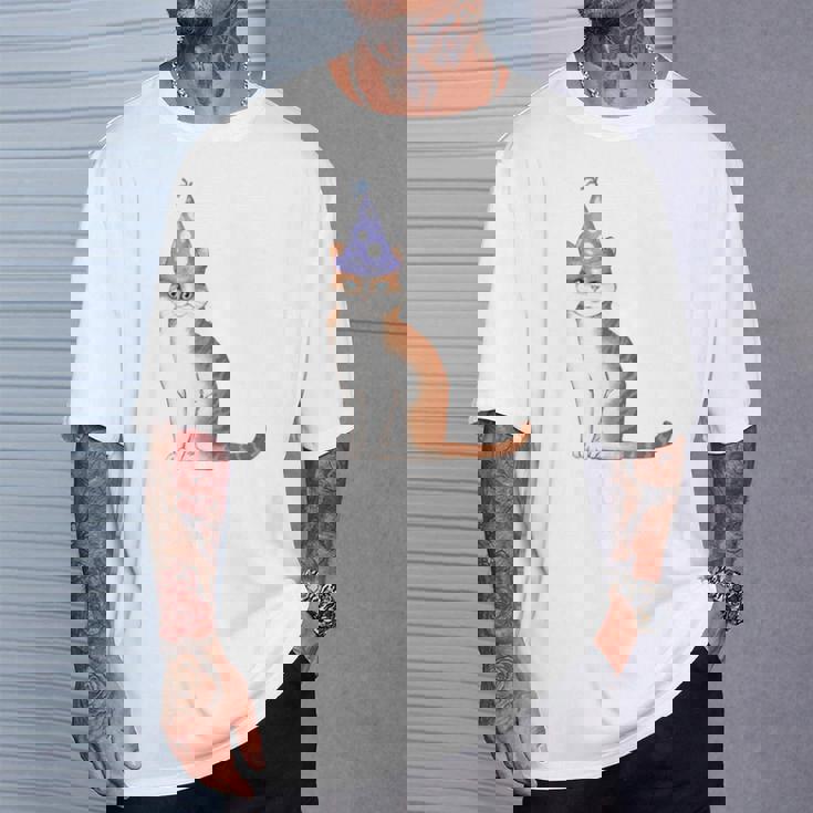 古希祝い 猫好き 男性 女性 古希 お祝い 70歳 かわいい ねこ おしゃれ 猫 紫色 Tシャツ 彼への贈り物