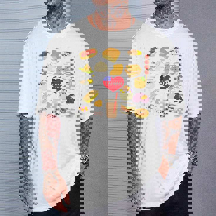 台湾の味 グルメ 国旗 ローカルフード 長袖tシャツ Tシャツ 彼への贈り物