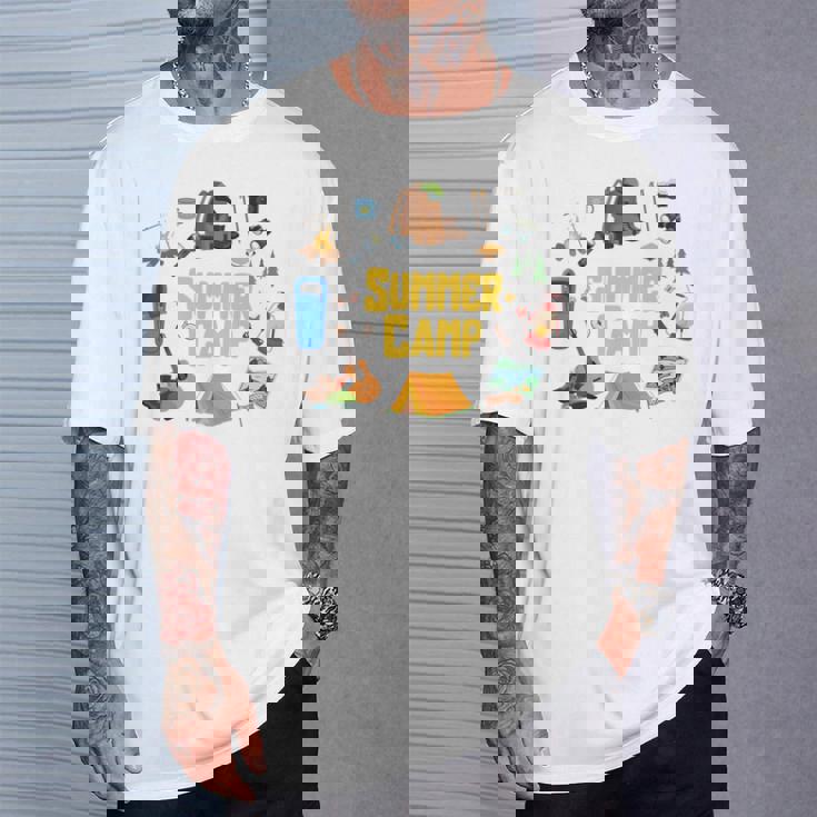 夏のキャンプ旅行 キャンパー キッズ 女の子 男の子 お揃い 長袖tシャツ Tシャツ 彼への贈り物