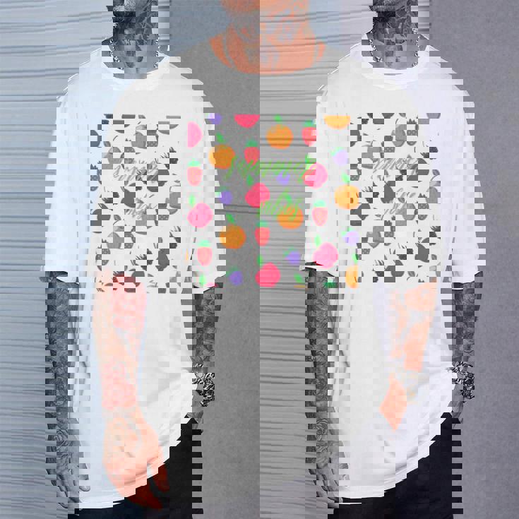 夏の雰囲気、フルーツ好き、夏のフルーツ、シトラスディライト 長袖tシャツ Tシャツ 彼への贈り物