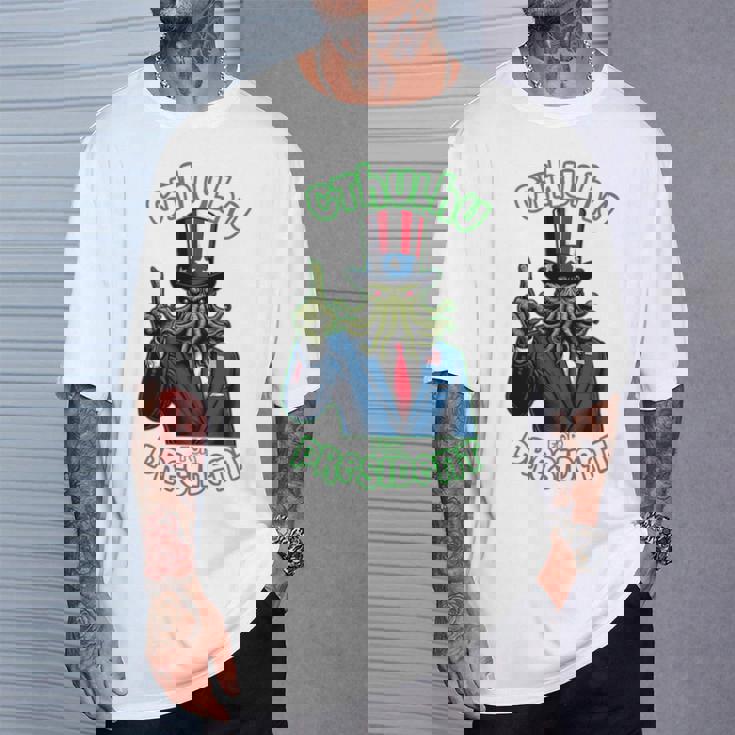 大統領のためのクトゥルフ 長袖tシャツ Tシャツ 彼への贈り物