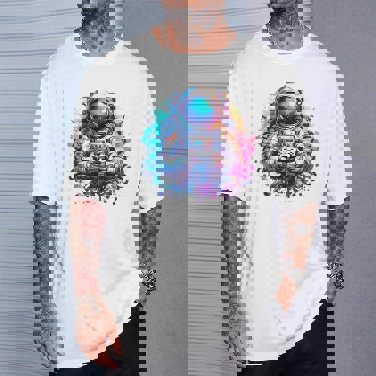 宇宙飛行士宇宙ギフト 科学ギフト 面白い宇宙ゲーマー Tシャツ 彼への贈り物