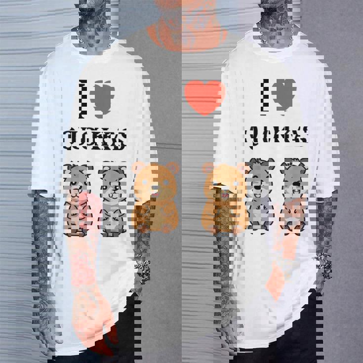 小さな赤ちゃんクオッカのユーモア動物は大好きです私はクオッカが大好きです Tシャツ 彼への贈り物