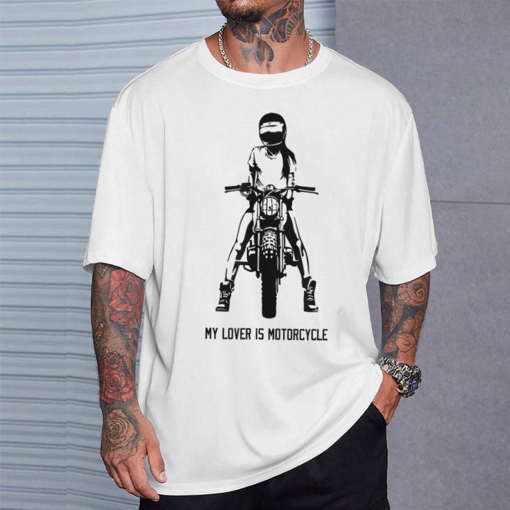 恋人はオートバイ カフェレーサー スクランブラー クラシックバイク ネイキッドバイク Tシャツ 彼への贈り物