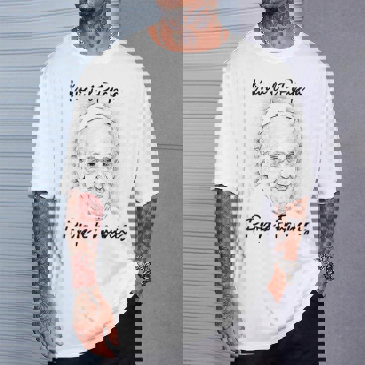 教皇フランシスコ クリスチャン カトリック ビバ イル パパ 教皇 フランシスコ Tシャツ 彼への贈り物