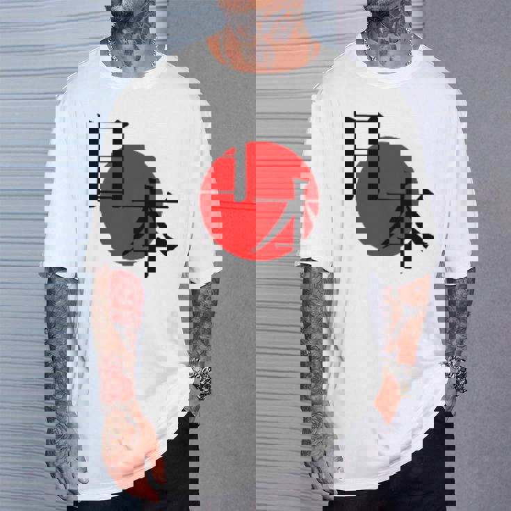 日の丸日本 国旗 ワンポイント Tシャツ 彼への贈り物