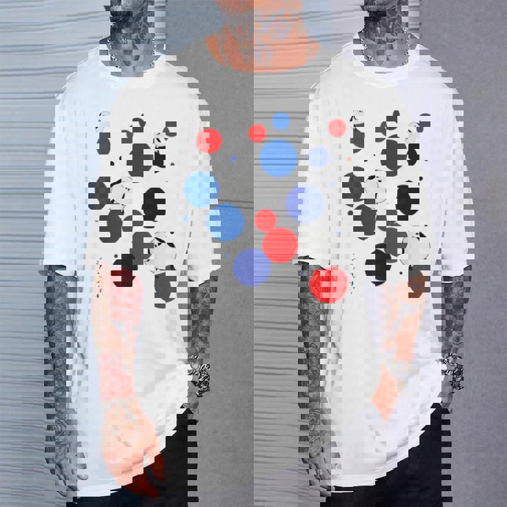 日本の野鳥 シマエナガ 赤 青 ドット 丸 水玉 関西 イベント 家族 お揃い Tシャツ 彼への贈り物