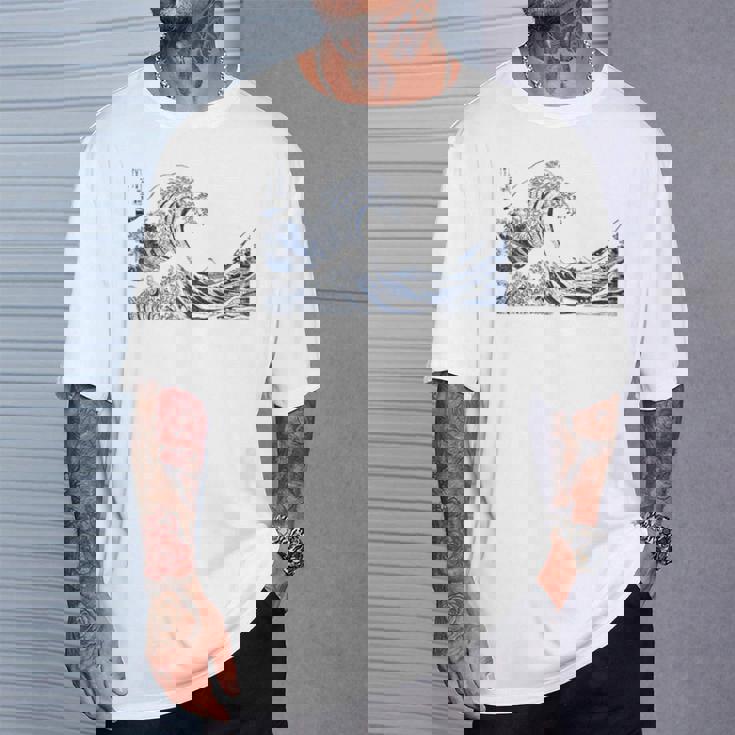 有名ヴィンテージアート グレートウェーブ 葛飾北斎 おしゃれ Tシャツ 彼への贈り物