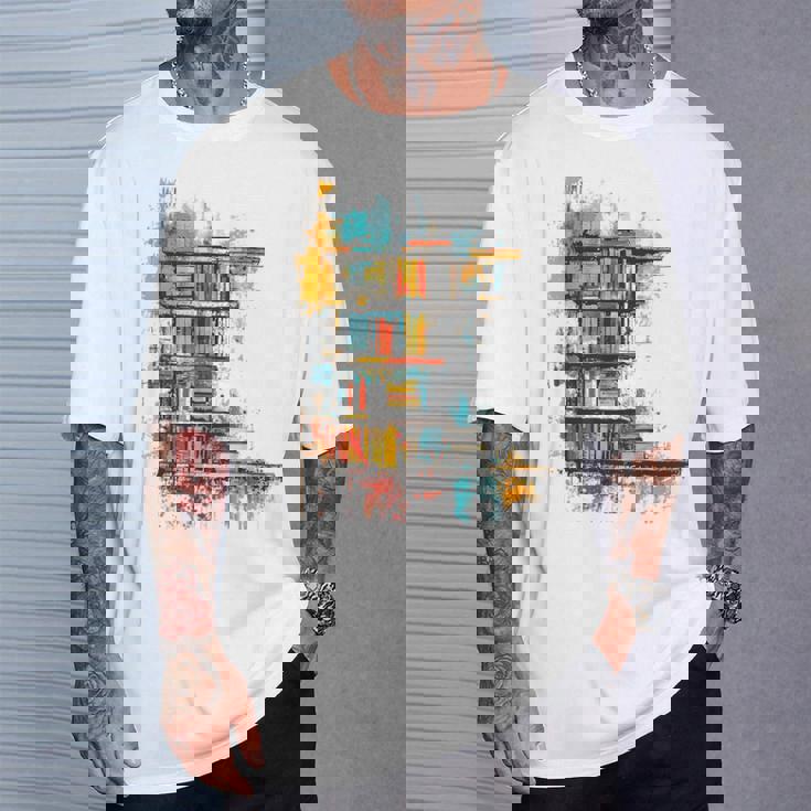 本 抽象的 グラフィック デッサン イラスト 絵画 本 Tシャツ 彼への贈り物