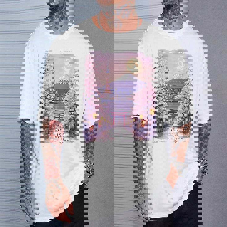 東京 日本 桜 夜景 お土産 Tシャツ 彼への贈り物