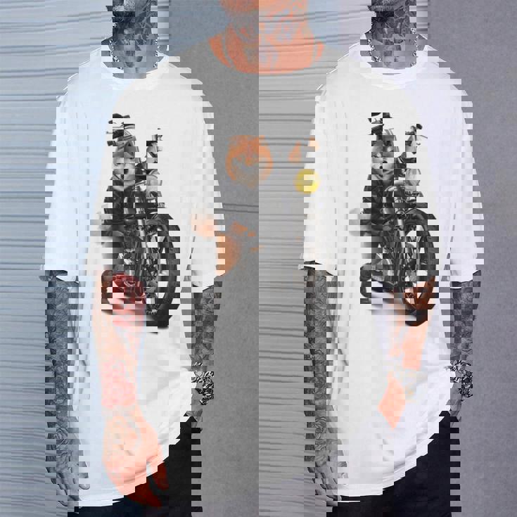 柴犬 いばけん 犬 バイク バイカー Tシャツ 彼への贈り物