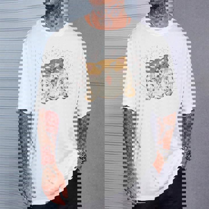 柴犬 かわいい いぬ 子犬 ペット おもしろ 動物 アート イラスト 長袖tシャツ Tシャツ 彼への贈り物