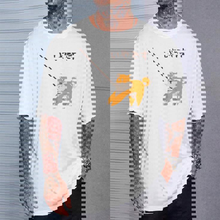 柴犬 犬 嫌です 拒否柴 散歩拒否 帰宅拒否 赤柴 怒柴 怒った犬 かわいい おもしろ Tシャツ 彼への贈り物