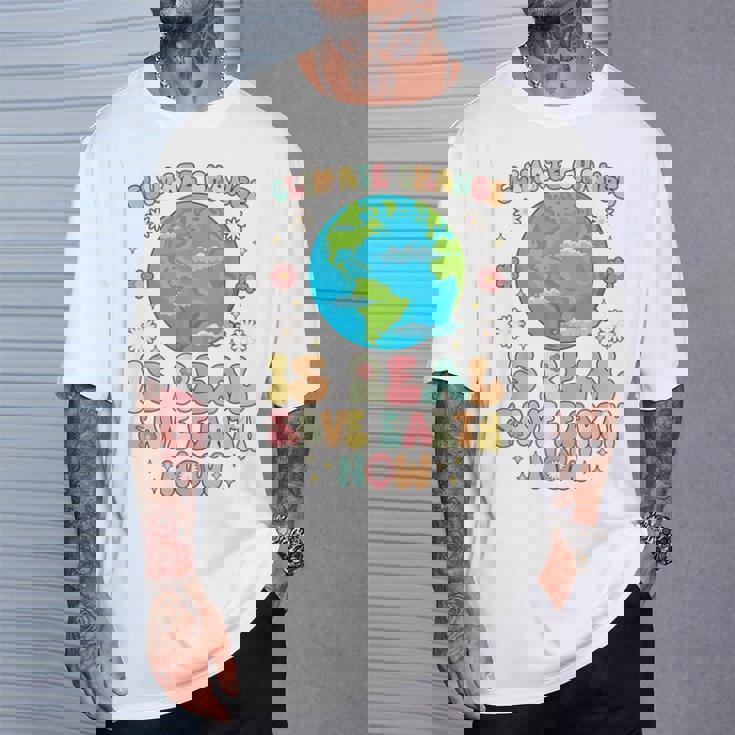 気候変動は本当の地球を救う地球の日 Tシャツ 彼への贈り物