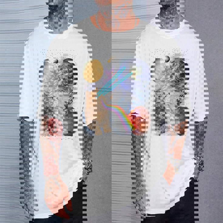 猫 ねこ 宇宙 惑星 Tシャツ 彼への贈り物