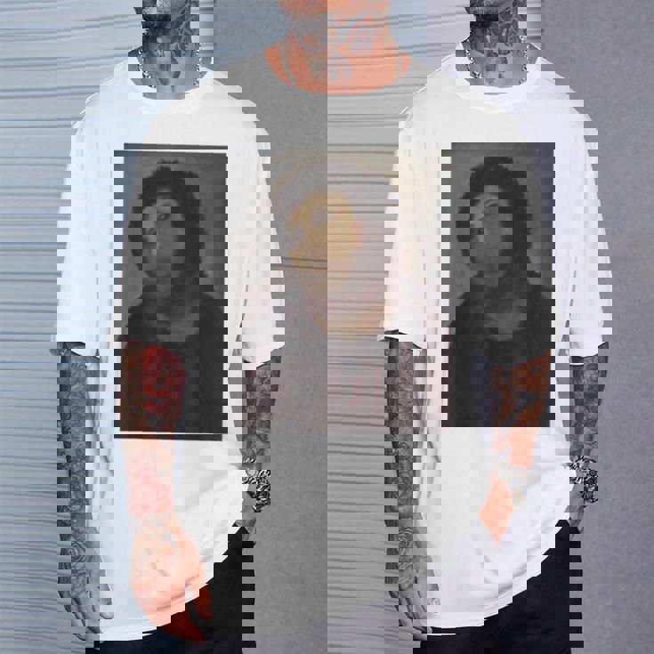 猿のイエスの絵、台無しにされたキリスト、フレスコ、ボッチドアートミーム。 Tシャツ 彼への贈り物