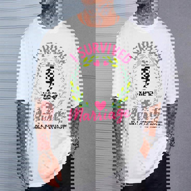 結婚9年 結婚9周年 Tシャツ 彼への贈り物