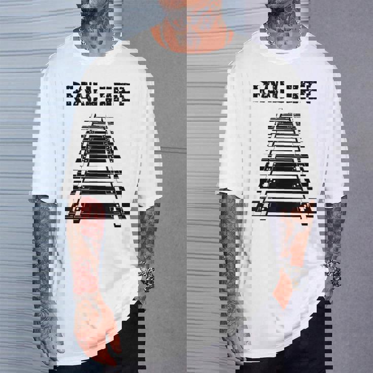 線路付きレールライフ 鉄道作業員と鉄道模型用 Tシャツ 彼への贈り物