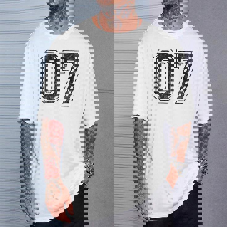 背中に07番 Tシャツ 彼への贈り物