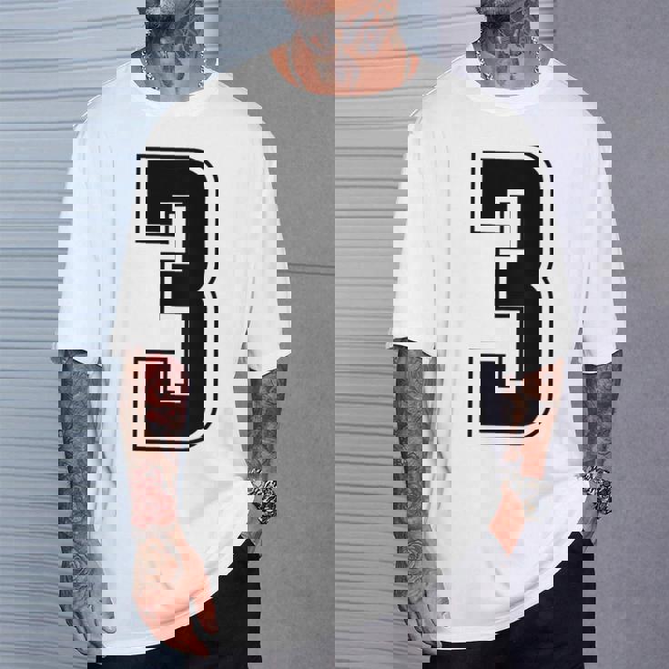 背番号 3 チーム短大スポーツ背番号付きユニフォーム Tシャツ 彼への贈り物