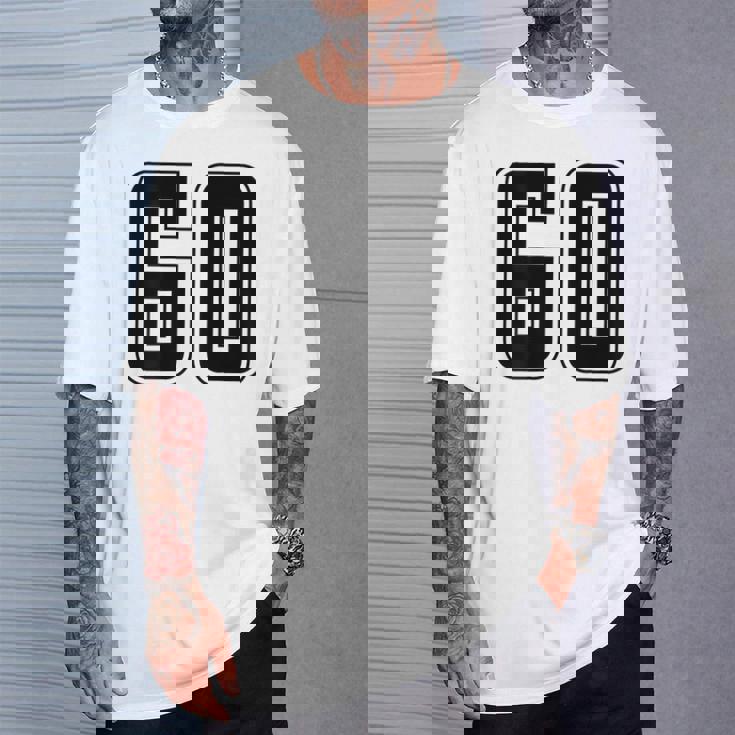 背番号 60 チーム短大スポーツ背番号付きユニフォーム Tシャツ 彼への贈り物