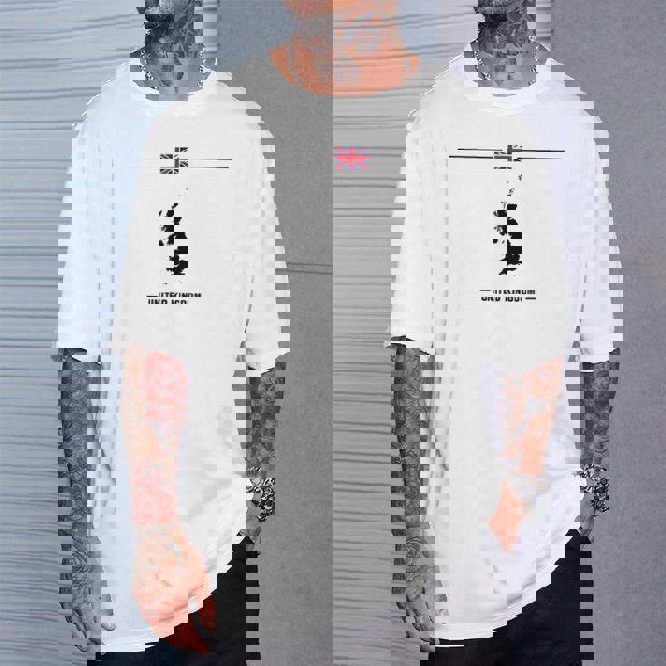 英国の国旗と地図と国の名前 イギリス Tシャツ 彼への贈り物