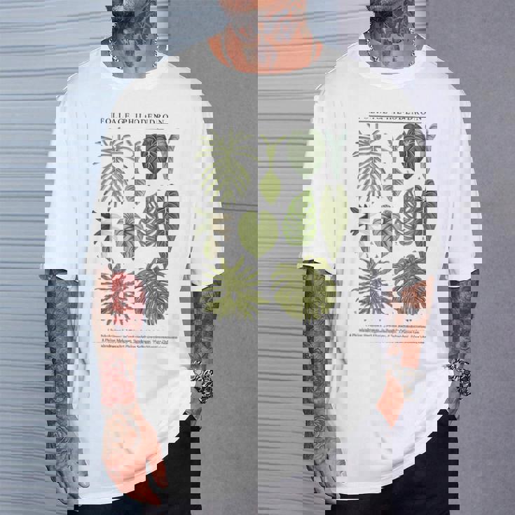 葉 フィロデンドロン サトイモ 植物 恋人 ギフト アンスリウム Tシャツ 彼への贈り物