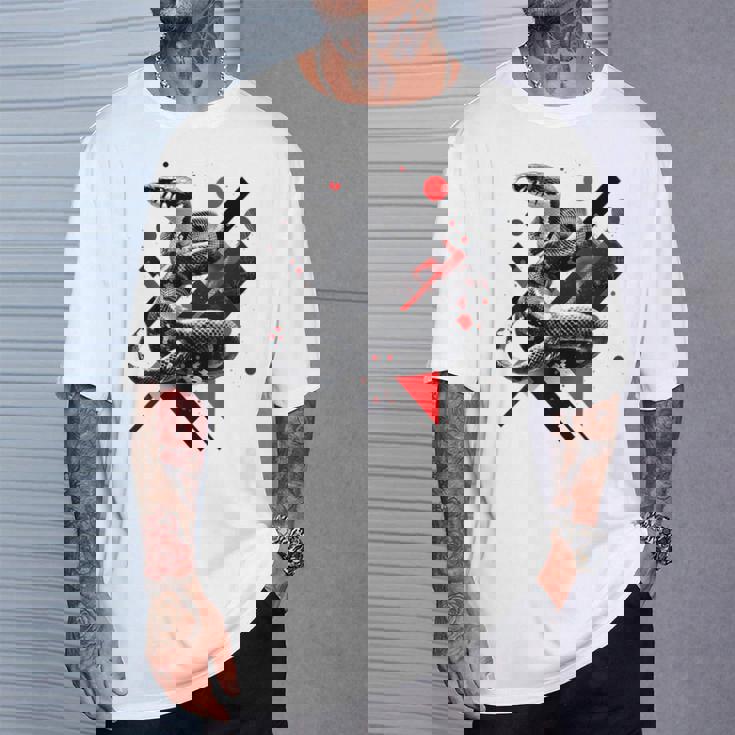 蛇 動物 モチーフ アートワーク 蛇 Tシャツ 彼への贈り物