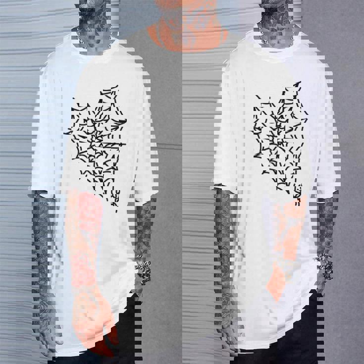 蜘蛛の巣 ハート かわいい ハロウィン ゴス Tシャツ 彼への贈り物