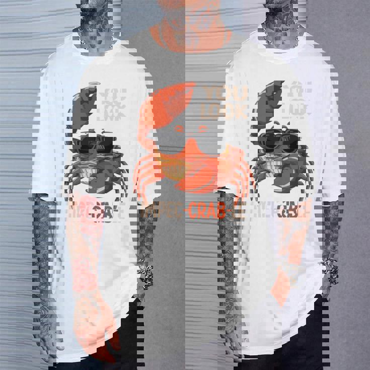 蟹 カニ 魚介類 涼しい かに 食べる 長袖tシャツ Tシャツ 彼への贈り物