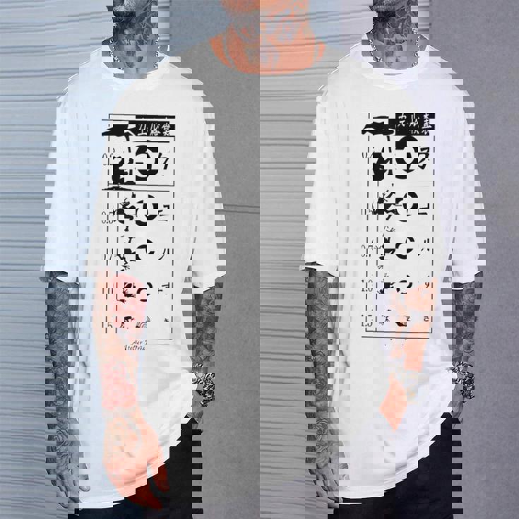 視力検査 おもしろ デザイン カエル Tシャツ 彼への贈り物