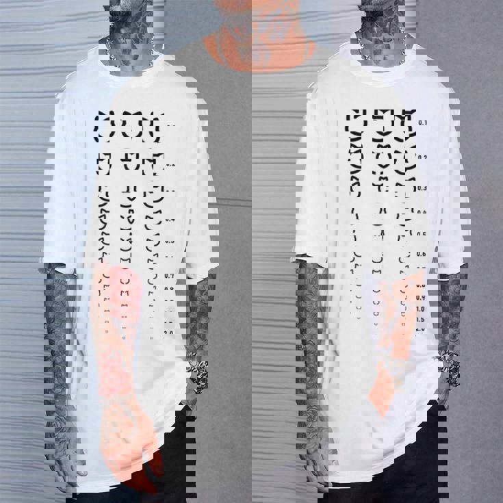 視力検査 猫 ネコの飼い主 ねこの飼い主 おもしろ 愛猫家 猫の飼い主 ネコ好き ネコ 猫好き ネコ好き Tシャツ 彼への贈り物