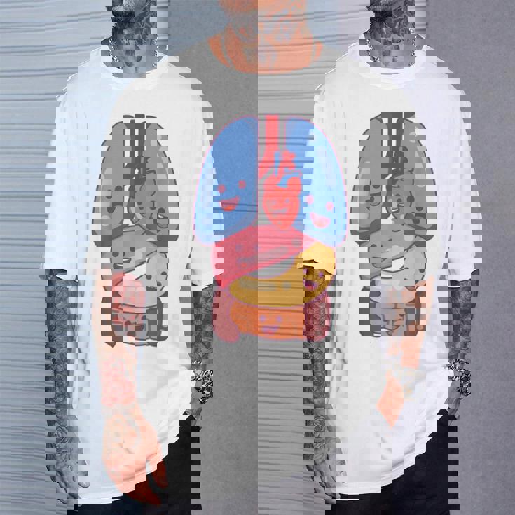 解剖学 生理学 心臓 肺 生命 器官 イラスト Tシャツ 彼への贈り物