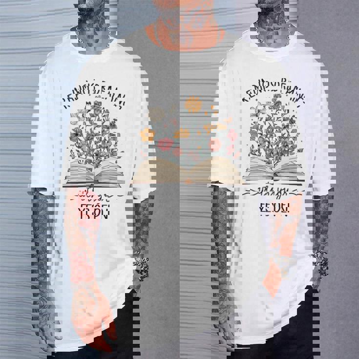 読書は目で見る夢を見る本好き読者 長袖tシャツ Tシャツ 彼への贈り物