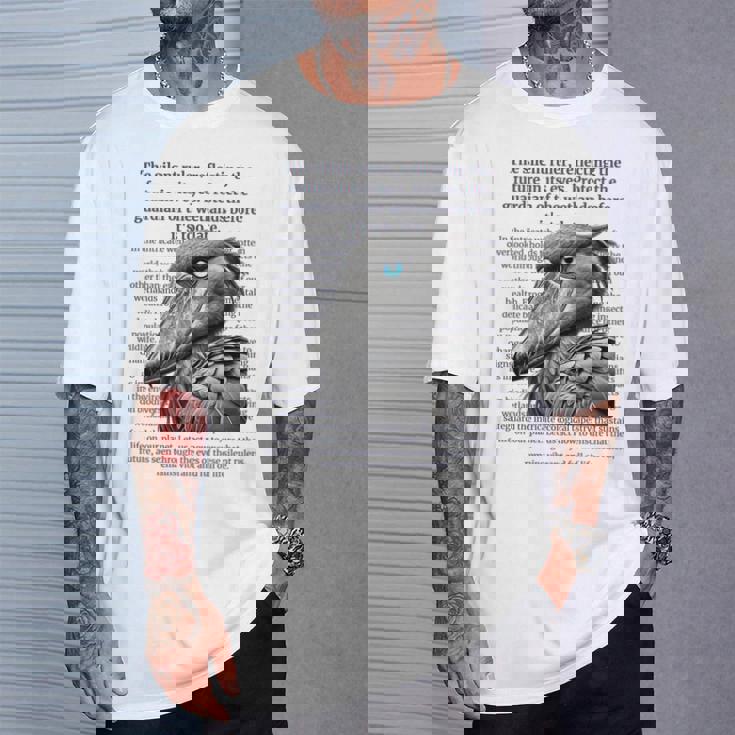 静かなる統治者 – ハシビロコウと湿地の守護 長袖tシャツ Tシャツ 彼への贈り物