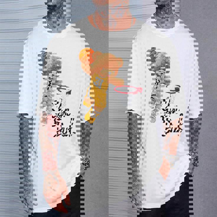 面白いテディベア スラムダンク テディベア バスケットボール Tシャツ 彼への贈り物