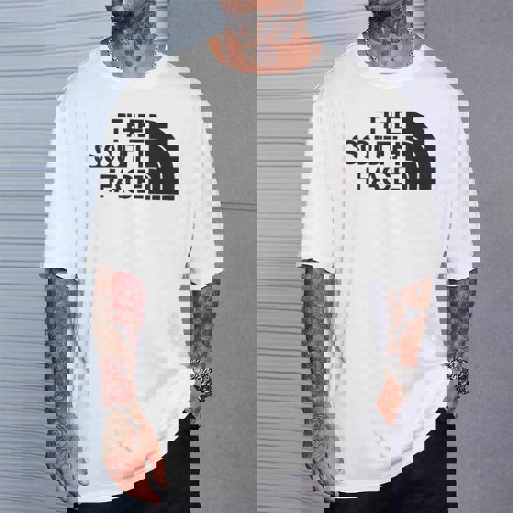 面白いパロディシャツ 夏のクールなデザインのための南の顔 Tシャツ 彼への贈り物