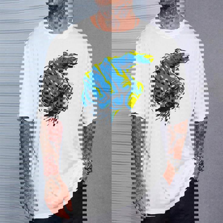 面白い手のデザイン Tシャツ 彼への贈り物