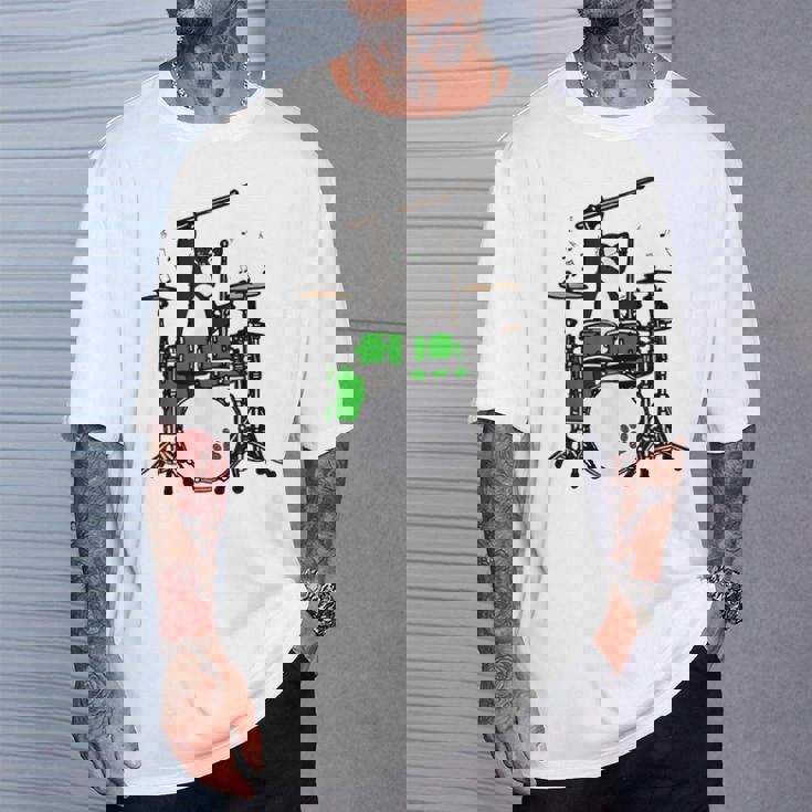 面白い猫 ドラム 猫 ドラマー 面白い ドラム 猫 Tシャツ 彼への贈り物