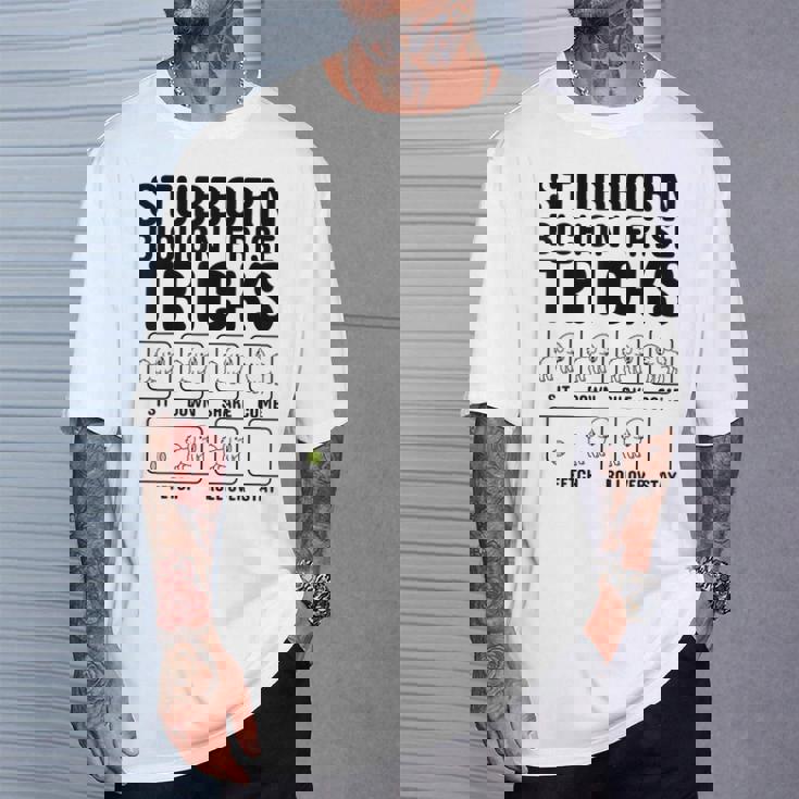 頑固なビションフリーゼ トリックドッグ Tシャツ 彼への贈り物