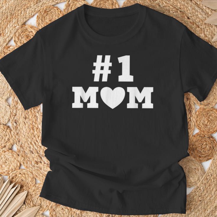 1 Mom Number One Mom Love Mama Mother Mother's Day T-Shirt - Thegiftio