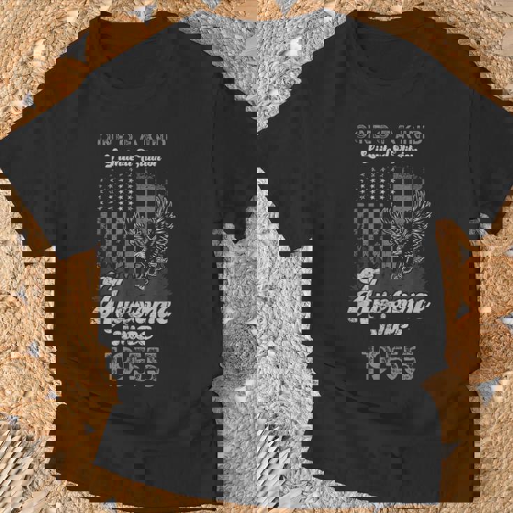 1955年、アメリカ国旗、イーグル、70歳の誕生日、愛国的 Tシャツ 高齢者への贈り物