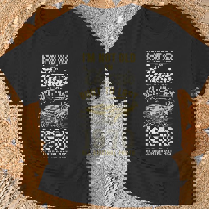 1970年生まれ、55歳の誕生日、クラシックカー Tシャツ 高齢者への贈り物