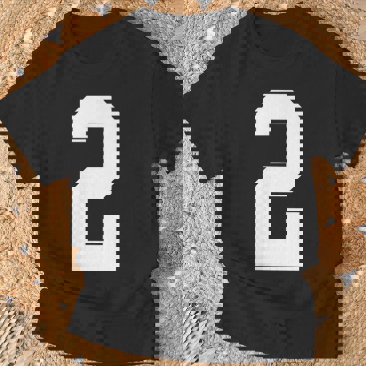 2番の大学スポーツスタイル。ホワイト。 Tシャツ 高齢者への贈り物