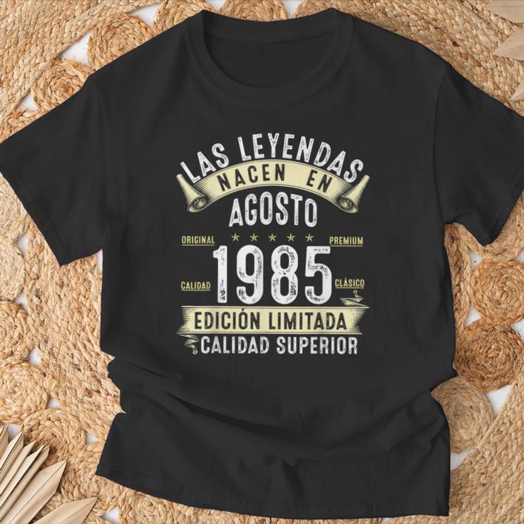 40 Años Cumpleaños Hombre Las Leyendas Nacen En Agosto 1985 Camiseta unisex Regalos para ancianos