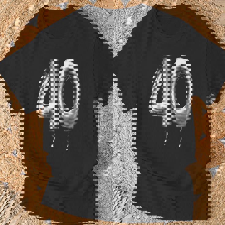 40歳の誕生日バルーン装飾バルーン40年目 Tシャツ 高齢者への贈り物
