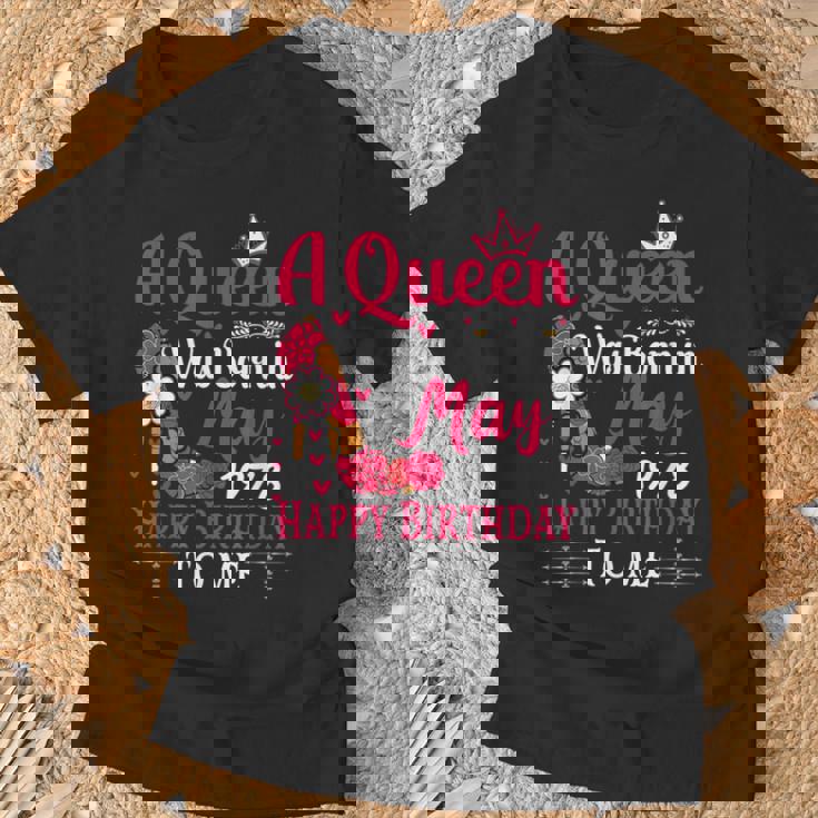 47歳の誕生日 ハイヒール A Queen Was Born In 5月 1978 Tシャツ 高齢者への贈り物