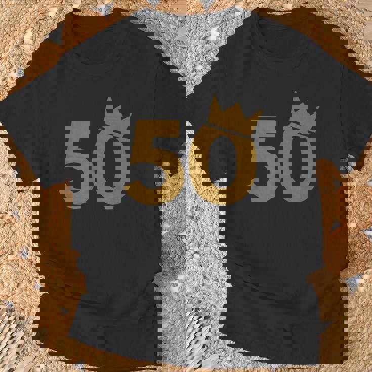 50 王冠 50歳の誕生日に Tシャツ 高齢者への贈り物