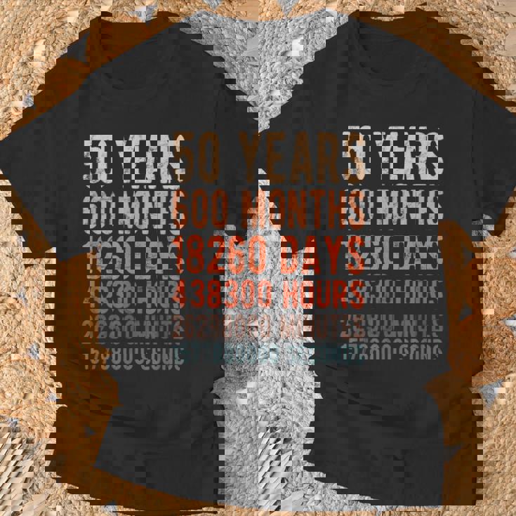 50歳 50歳 誕生日 記念日 黄金 結婚記念日 Tシャツ 高齢者への贈り物